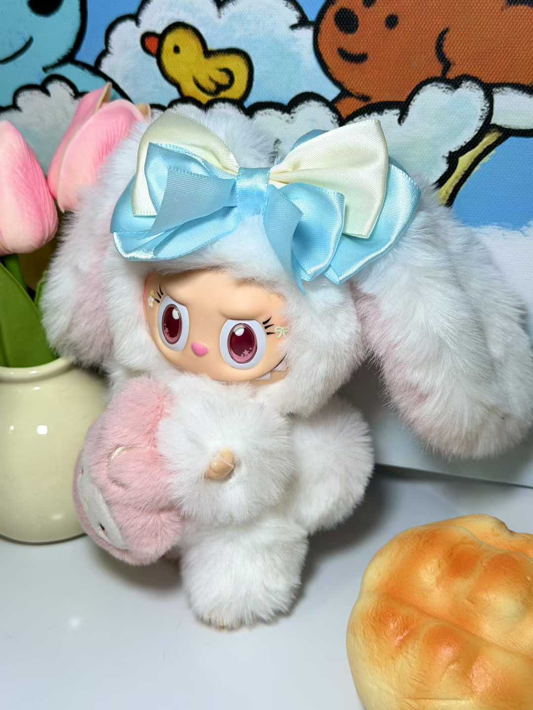 Purple Heart with White Bow