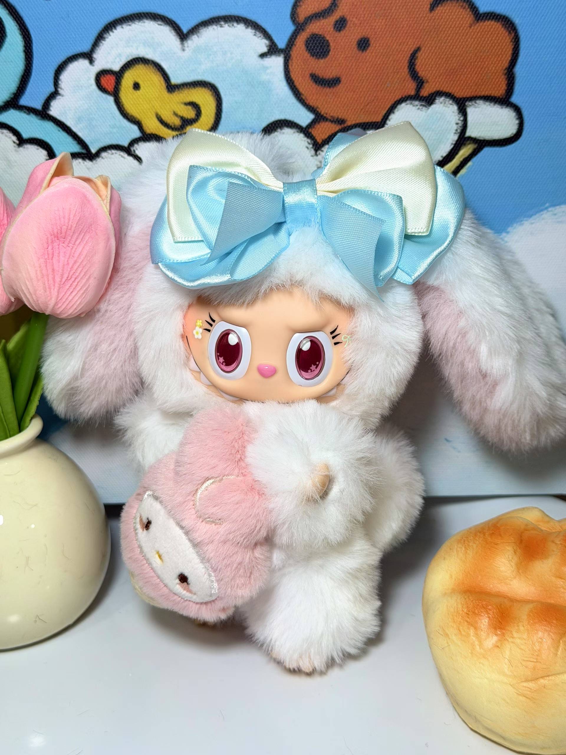 Purple Heart with White Bow